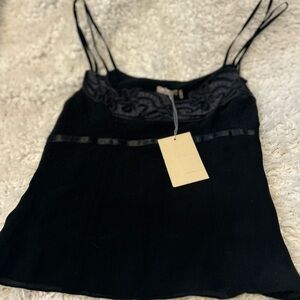 NEW Magaschoni Tank cami Top, Silk 100% size 2 gorgeous 0429 #46